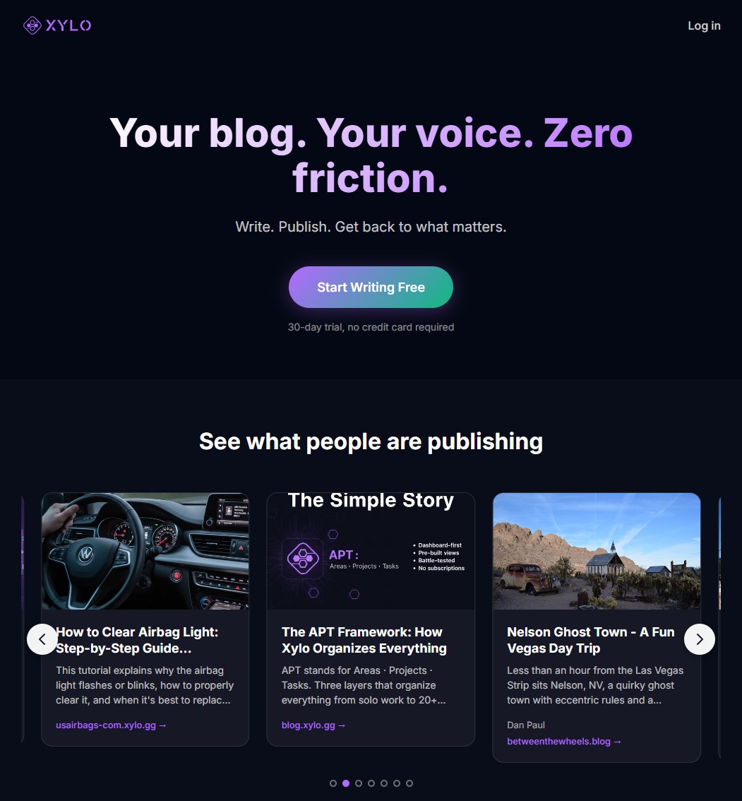 Xylo Sites screenshot